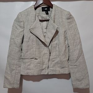 H&M Women Crop Motto Jacket